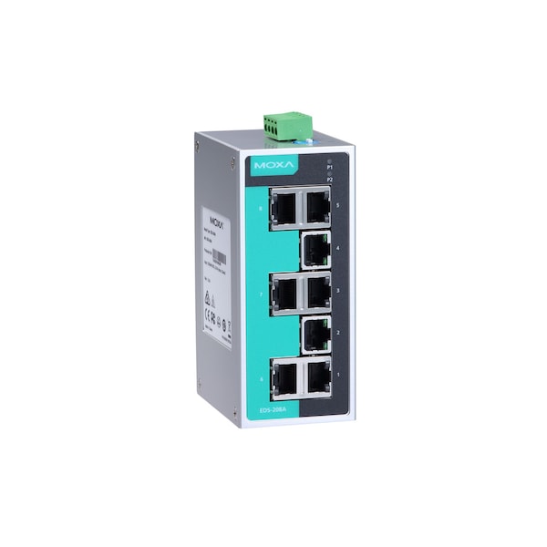 Unmanaged Ethernet Switch W/ 8 10/100Baset(X)Ports, -10?To 60 DegreeC